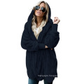 Hot style autumn/winter double flannel hooded cotton-padded coat with two sides anti-fur coat
